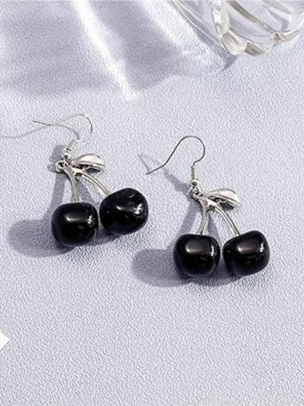 NEW Black Cherry‎ Earrings Fruit Earrings Cherry Dangle Earring